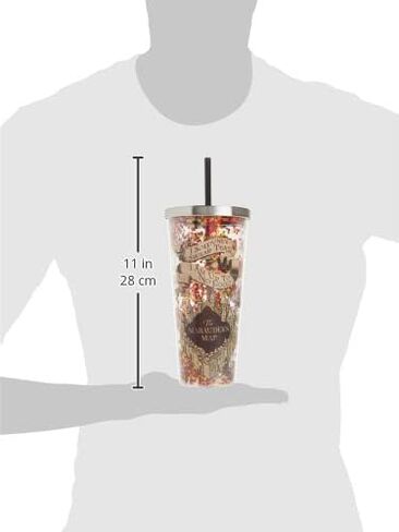 Spoontiques - Harry Potter Tumbler - Solemnly Swear Glitter Cup with Straw - 20 oz - Acrylic - Multicolored in Saudi Arabia