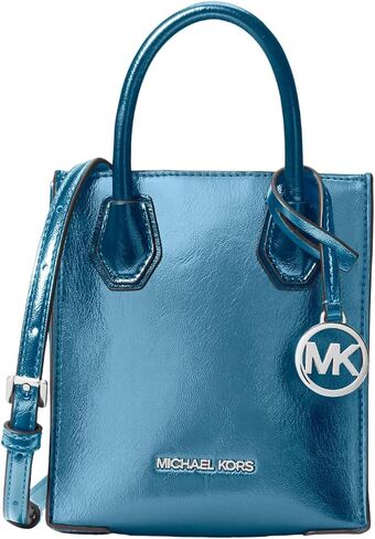 Michael Kors Mercer Extra-Small Patent Crossbody Bag Handbag (Teal) in Saudi Arabia