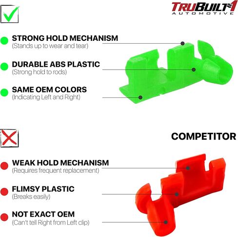 T1A Rod Clip Set for Tailgate Handle Replacement for 1999-2007 Chevy Silverado and GMC Sierra, Includes Left and Right Side Rod Clips, T1A-88981030 & 88981031 (2pcs) in Saudi Arabia