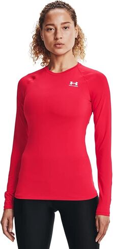 Under Armour - Womens Hg Compression Long-Sleeve T-Shirt, Color Red (600), Size: X-Small in Saudi Arabia