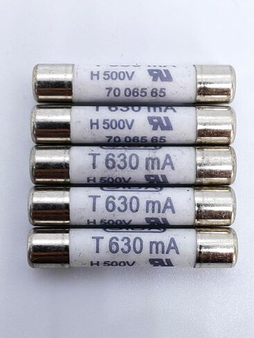 5 قطعة أنبوب سيراميك متعدد تأخير الصمامات الأسطواني 7006565 630mA T630mA H500V in Saudi Arabia