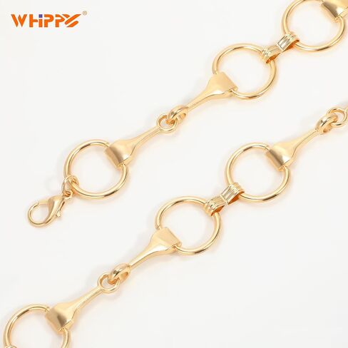 سلسلة خصر معدنية للنساء والفتيات من ويبي، أحزمة خصر قابلة للتعديل، أحزمة بطن عصرية لفساتين الجينز باللون الذهبي in Kuwait