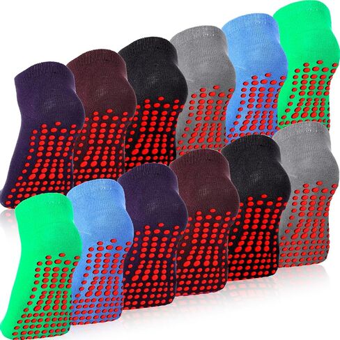 Geyoga 12 Pairs Non Slip Socks Ankle Grip Anti Skid Socks for Boys Toddlers Girl in Saudi Arabia