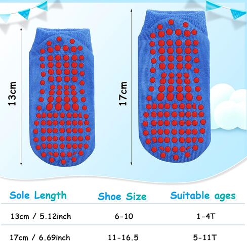 Geyoga 12 Pairs Non Slip Socks Ankle Grip Anti Skid Socks for Boys Toddlers Girl in Saudi Arabia