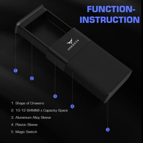 ONEONTA Holder Case - Magic Holder Case - Small Holder Box for size up to 84mm, Crush-Proof, Pocket Size, Good Sealing, Black in Saudi Arabia
