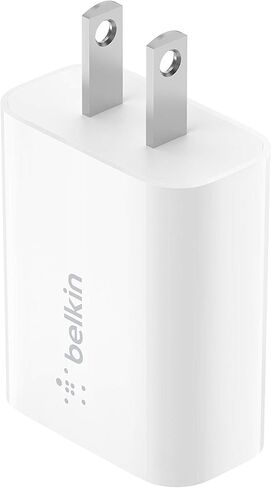 Belkin Quick Charge Charger (Qualcomm Quick Charge 3.0 Charger, USB Charger for Quick Charge Devices, Note9, S9, S8, S7, S6, More) USB Wall Charger, White, WCA001dqWH in Saudi Arabia