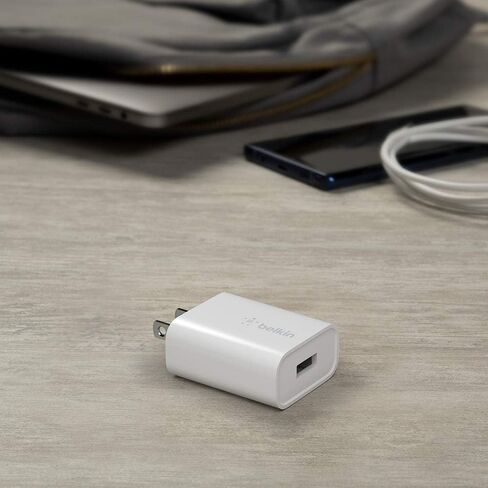 Belkin Quick Charge Charger (Qualcomm Quick Charge 3.0 Charger, USB Charger for Quick Charge Devices, Note9, S9, S8, S7, S6, More) USB Wall Charger, White, WCA001dqWH in Saudi Arabia