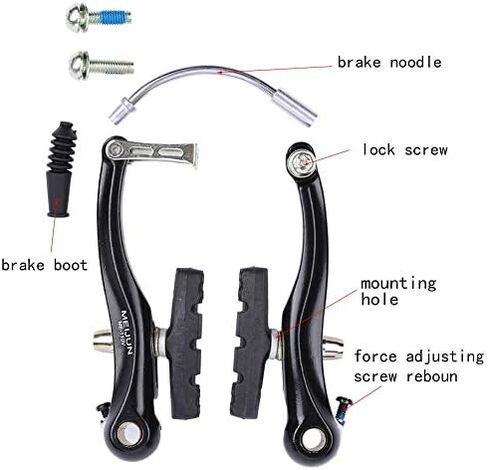 Bike V Brake Parts, Aluminium Alloy Front & Rear V Brake Set with Cable(2 Pair) in Saudi Arabia