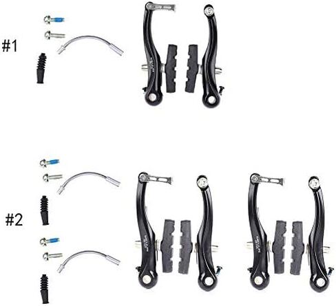 Bike V Brake Parts, Aluminium Alloy Front & Rear V Brake Set with Cable(2 Pair) in Saudi Arabia
