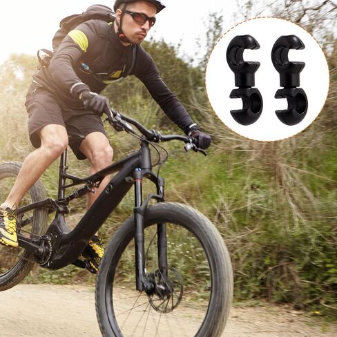 40Pcs Bike Brake Cable Clips S Style Bicycle Cable Clips Plastic Rotating Buckle Clasps S-Hook Clips for Road Bicycle MTB Brake Gear Housing Fixing Holder in Saudi Arabia