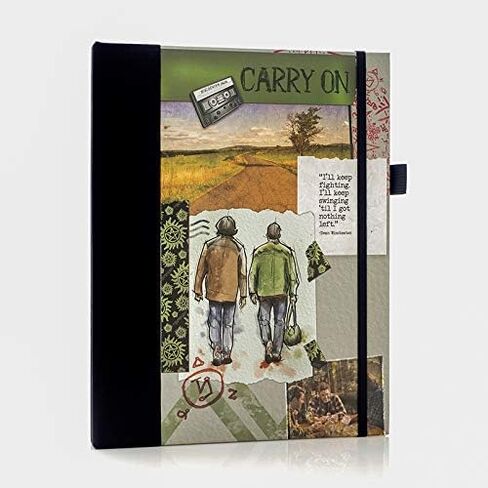 مجلة Conquest Journal Supernatural Carry On Scrapbook Journal، 50 صفحة مخزون بطاقة خالية من الأحماض، غطاء صلب ذو حافة مستديرة مع عمود فقري مغطى بالقماش، 9 بوصة × 6 بوصة، جيب غطاء خلفي وحلقة قلم in Saudi Arabia