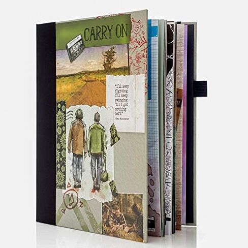مجلة Conquest Journal Supernatural Carry On Scrapbook Journal، 50 صفحة مخزون بطاقة خالية من الأحماض، غطاء صلب ذو حافة مستديرة مع عمود فقري مغطى بالقماش، 9 بوصة × 6 بوصة، جيب غطاء خلفي وحلقة قلم in Saudi Arabia
