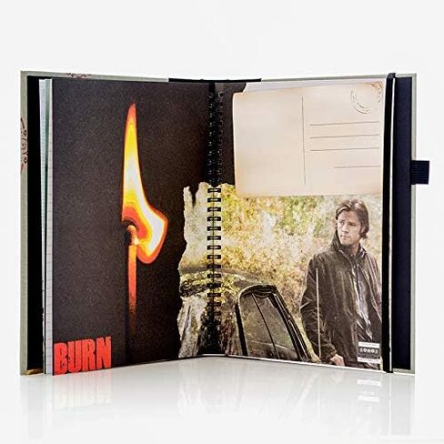مجلة Conquest Journal Supernatural Carry On Scrapbook Journal، 50 صفحة مخزون بطاقة خالية من الأحماض، غطاء صلب ذو حافة مستديرة مع عمود فقري مغطى بالقماش، 9 بوصة × 6 بوصة، جيب غطاء خلفي وحلقة قلم in Saudi Arabia