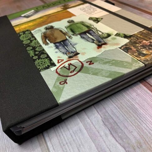 مجلة Conquest Journal Supernatural Carry On Scrapbook Journal، 50 صفحة مخزون بطاقة خالية من الأحماض، غطاء صلب ذو حافة مستديرة مع عمود فقري مغطى بالقماش، 9 بوصة × 6 بوصة، جيب غطاء خلفي وحلقة قلم in Saudi Arabia