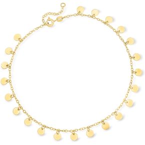 Ross-Simons Italian 14kt Yellow Gold Circle-Station Anklet