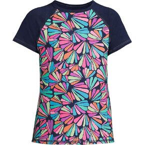Lands' End Girls Graphic Mock Neck UPF 50 Sun Protection Rash Guard in Saudi Arabia
