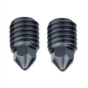 2-Pack High Temperature X1Hardened Steel Nozzle 0.4mm Spare Replacement Part Only Compatible with Upgraded BB X1 Carbon X1-Carbon Combo P1P 3D Printer Hotend (2pcs 0.4)
