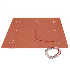 FYSETC 3D Printer Accessories Ender 5 Plus Silicone Heated Pad: Inside Bimetal Thermostat Heating Plate 375x370mm/14.76x14.56in 120V 750W Thickness 1.5mm Heater Bed with Screw Holes/Back Adhesive