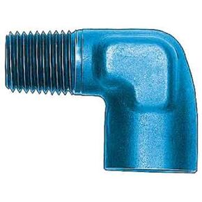 Aeroquip FCM2148 Blue Anodized Aluminum 1/4" Female To Male 90-Degree Coupler