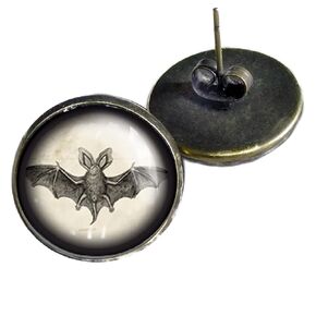 Victorian Bat Stud Earrings