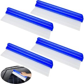 4 Pack 12" Silicone Car Drying Squeegee, 3-Layer T-Bar Water Blade Professional Automotive Water Wiper, Car Windshield Squeegee Flexible Water Blade Squeegee for Car Window Glass Bathroom