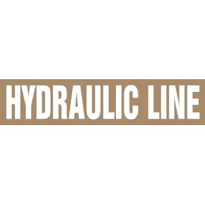 Accuform RPK441SSA Self-Stick "Hydraulic LINE" Pipe Marker for 3/4" to 1-1/4" OD Pipe, White on Brown, 1" H x 8" W