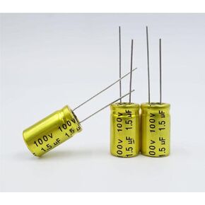 1.5 فائق التوهج 100 فولت مكثف، 10 قطعة 10 مم × 17 مم غير مستقطب BP مُكثَّف كهربائيًا 100 فولت 1.5 فائق التوهج NP مكثف in Kuwait