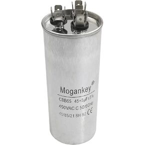 45-5 uF MFD CBB65 Capacitor Round Dural Motor Run Capacitor Withstand 450V AC Compatible with Air Compressor Pump Dryer Fridge Freezer Air Conditioner and Others in Kuwait