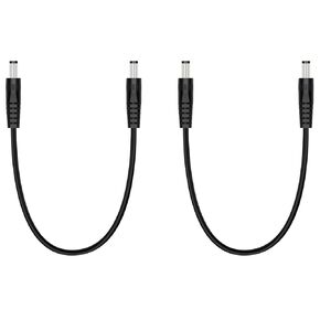 Fancasee 2 Pack 1 ft 5.5mm x 2.1mm Male to Male DC Power Adapter Cable Cord for IP Camera CCTV Surveillance Security Camera LED Strip DVR Router Invoice Printer
