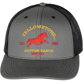 Yellowstone Adult Dutton Ranch Montana EST. 1886 Adjustable Snapback Hat OSFM Cap Grey