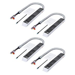 LEONLITE 15W LED Emergency Driver, 100-347VAC, 170VDC Output, UL Listed, Emergency Driver with Battery Backup, Fit for 15W-100W LED Fixtures, 90mins Power Supply for Panel, Troffer, Pack of 4
