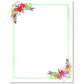 Stationery Paper - Perfect for Notes, Letter Writing and Invitations for Bridal Shower, Birthday, Wedding, Engagement Party, VIP and All Occasions - 100 Set of Floral DIY Invitation Kit - Red Hibiscus