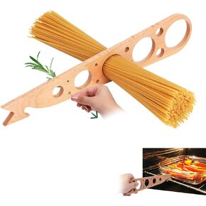 All in One Wooden Herb Stripper Wood Leaf Remover Herb Stripping Spaghetti Pasta Measurer Oven Rack Push Pull Tool All Together Kitchen Gadgets Cooking Small Kitchen Appliances Chef Gifts