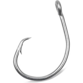 Tuna Circle Hooks Saltwater Fishing Hooks Stainless Steel Big Game Hooks Short Shank Wide Gap in-line Circle Hooks for Tuna Catfish Bass Bluegill