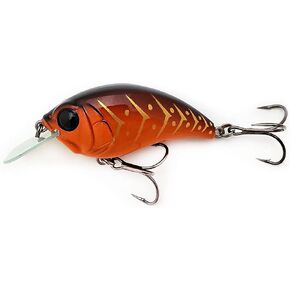 Bill Lewis Lures Lifelike SB-57 3/8 OZ. MDJ Series Squarebill Crankbait Fishing Lure with Mustad Triple Grip Hooks, Rayburn RED Craw