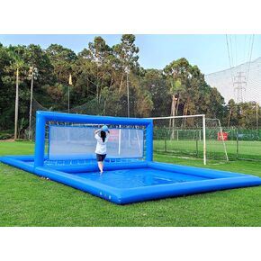 Inflatable Volleyball Net Outdoor Backyard Beach Games, 33FT Giant Kids Outdoor Games for Adults Family, Durable PVC Water Inflatable Volleyball Count