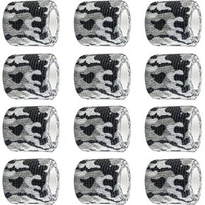 12-Pack Self Adhesive Cohesive Wrap Bandages, Tape Self Adherent, Strong Elastic Sports Tape, 2 inches x 5 Yards