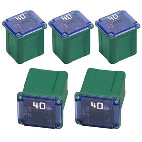 Automotive 40 Amp Fuse Mini Micro Cartridge Fuses for Cars and Trucks- Pack of 5