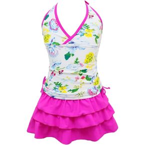 qyqkfly Girls Kids Tankini 2 Piece 4Y-15Y Florence Pineapple Adjustable Swimsuits (FBA) …