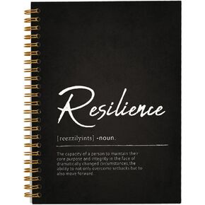 Resilience Definition Mental Health Positive Lined Hardcover College Ruled Spiral Notebook Journal for Work Notes Journaling 5.5×8.3 Inch,Motivation Gifts,Mental Health Awareness Gifts