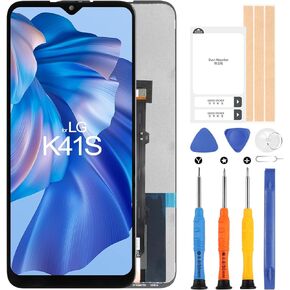Screen Replacement for LG K41S LCD Display, LCD Screen Replacement for LG K41S LM-K410 LMK410EMW LM-K410EMW Touch Screen Digitizer Assembly with Repair Kits