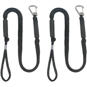 2pcs Boat tie Downs for Dock;Boat Bungee Dock Mooring Lines Ropes for Jet ski Accessories Docking with Loop,Mooring Lines for Boats Pontoon, Jet Ski, SeaDoo, WaveRunner, Kayak