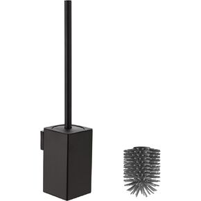 BVL Toilet Brush and Holder Black Toilet Bowl Brush for Ceaning with Stainless Steel Handle Wall Mounted