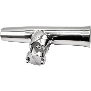 MARINE CITY 304 Grade Stainless Steel Heavy Duty Strong Clamp-on Adjustable Fishing Rod Holder 1-1/2 Inches Diameter for Marines – Boats – Ships – Yachts (Pack of 1) (Size: Medium)