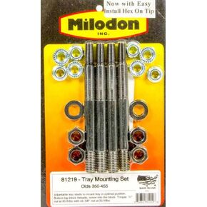 Milodon 81219 1/2" 170,000 PSI Tinsile Strength 8740 Chrome Moly Windage Tray Stud Kit for Oldsmobile 400/425/455