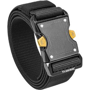 FAIRWIN Casual Golf Belts for Men 1.5" Stretch Nylon Canvas Quick Release Buckle Elastic Belt Work Hiking and Golf Accessories