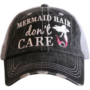 KATYDID Mermaid Hair Don’t Care Baseball Hat - Trucker Hat for Women - Stylish Cute Sun Hat
