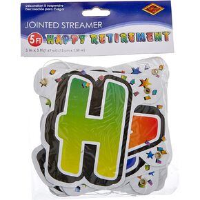 Beistle Happy Retirement Streamer
