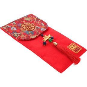 Xi Character Fabric Red Envelope Hongbao Envelopes Chinese New Year Red Envelopes Lucky Money Pocket Brithday Red Envelopes Asian Wedding Envelopes Personality Wedding Supplies
