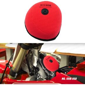 Dirt Bike Dual Foam Air Filter for CRF250R 2004-2009/ CRF250X 2004-2017/CRF450R 2003-2008/ CRF450X 2005-2017, Red, No.KRN-850